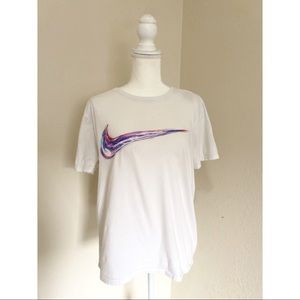 3/15 Nike Athletic Cut White Tee Short Sleeve